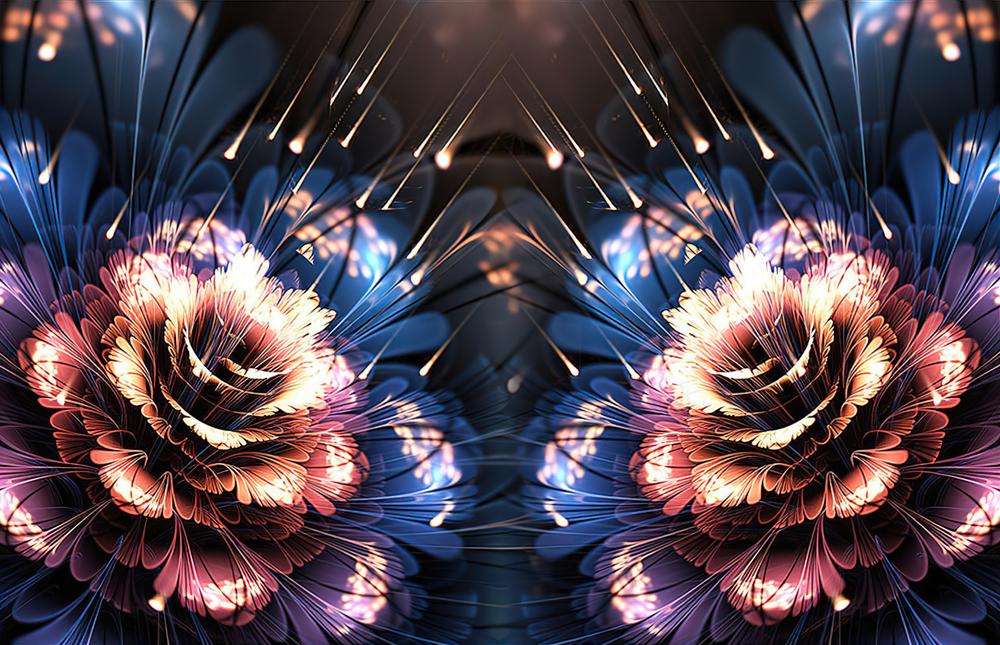 Fototapeta dynamiczne kwiaty