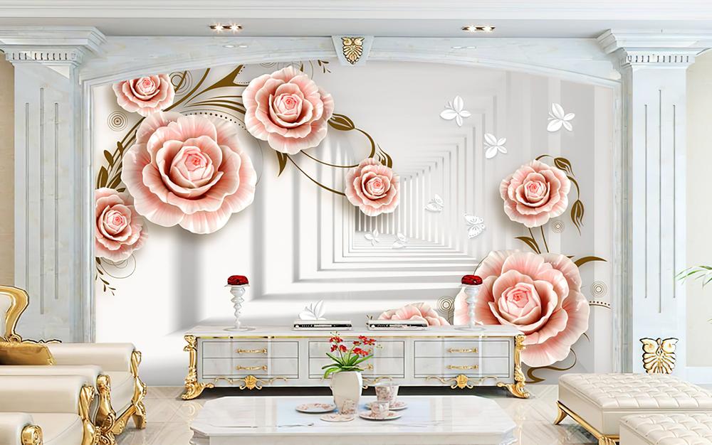 Fototapeta floralny różowy