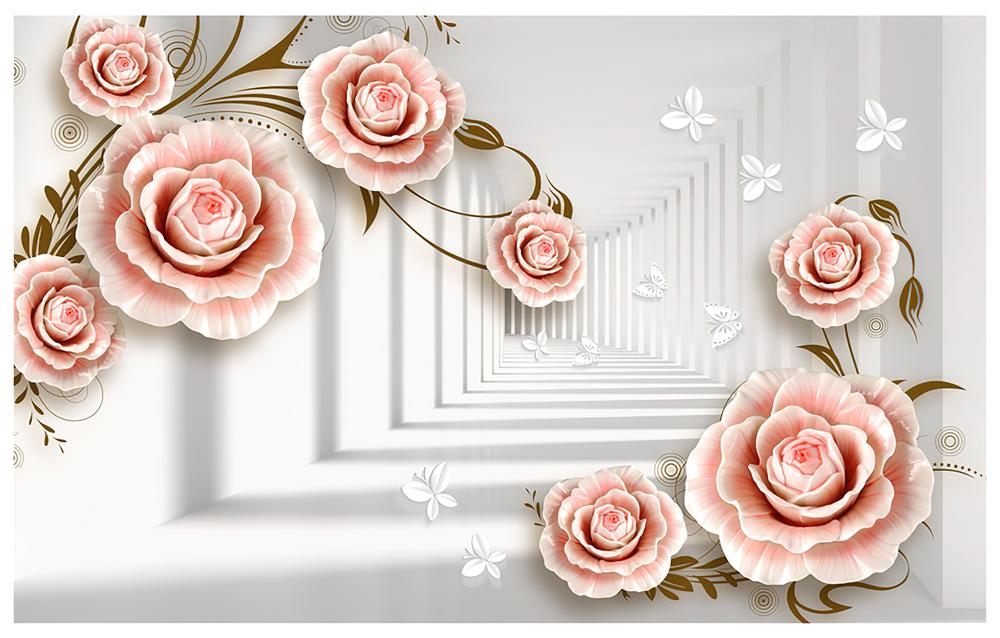 Fototapeta floralny różowy