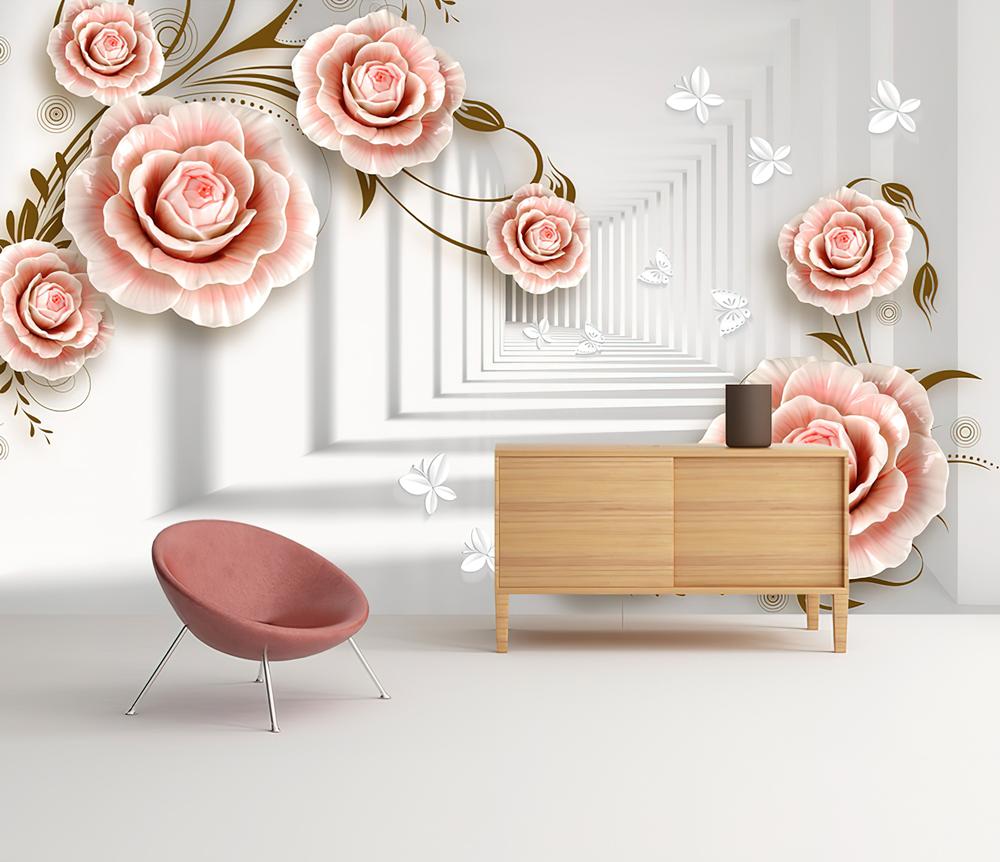 Fototapeta floralny różowy