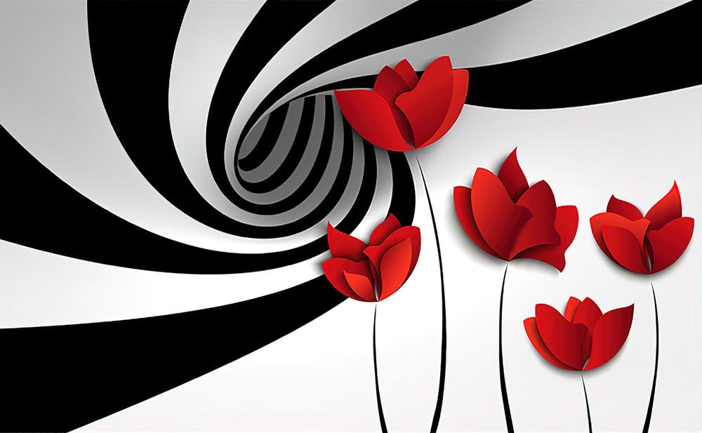 Fototapeta spiralna tulipany
