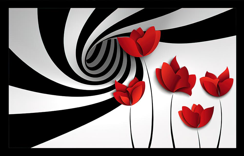 Fototapeta spiralna tulipany
