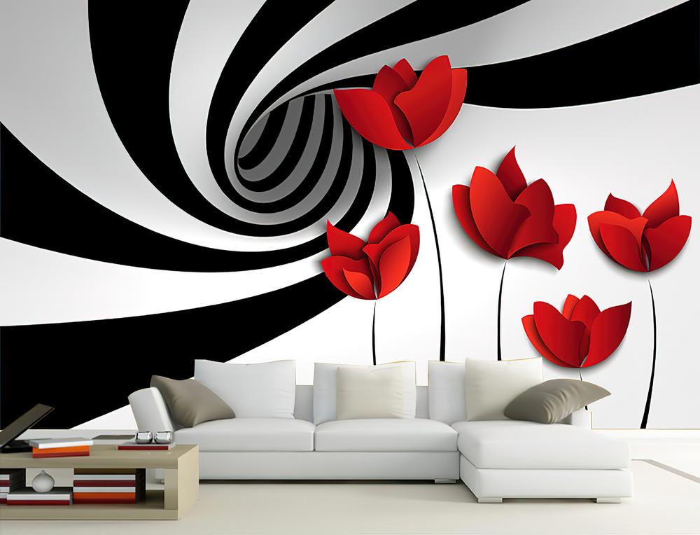 Fototapeta spiralna tulipany