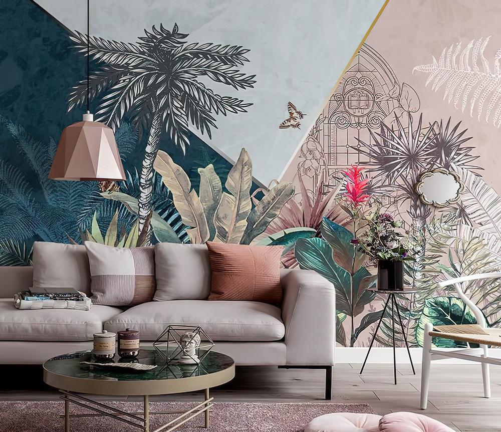 Fototapeta geometria palmowe