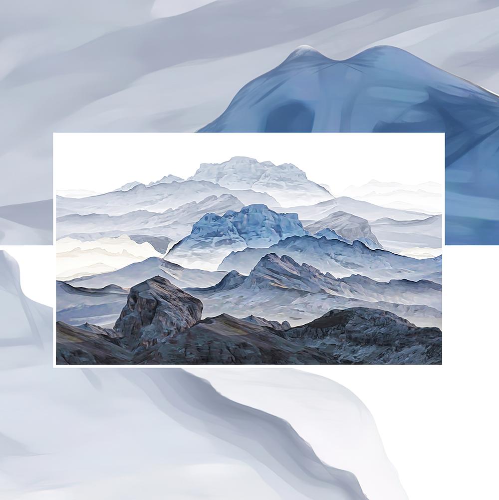 Fototapeta gouache góry niebieskie szare