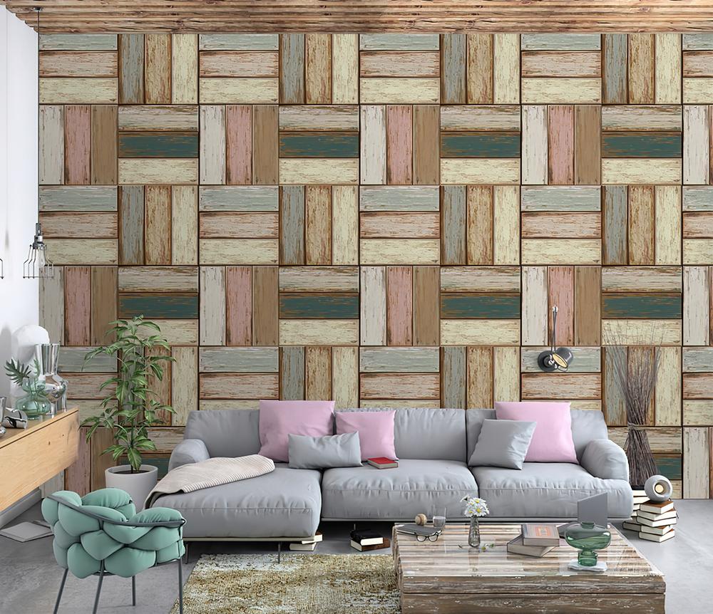 Fototapeta geometria drewna