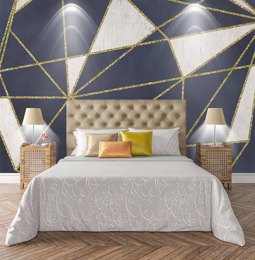 Fototapeta geometryczna niebieska