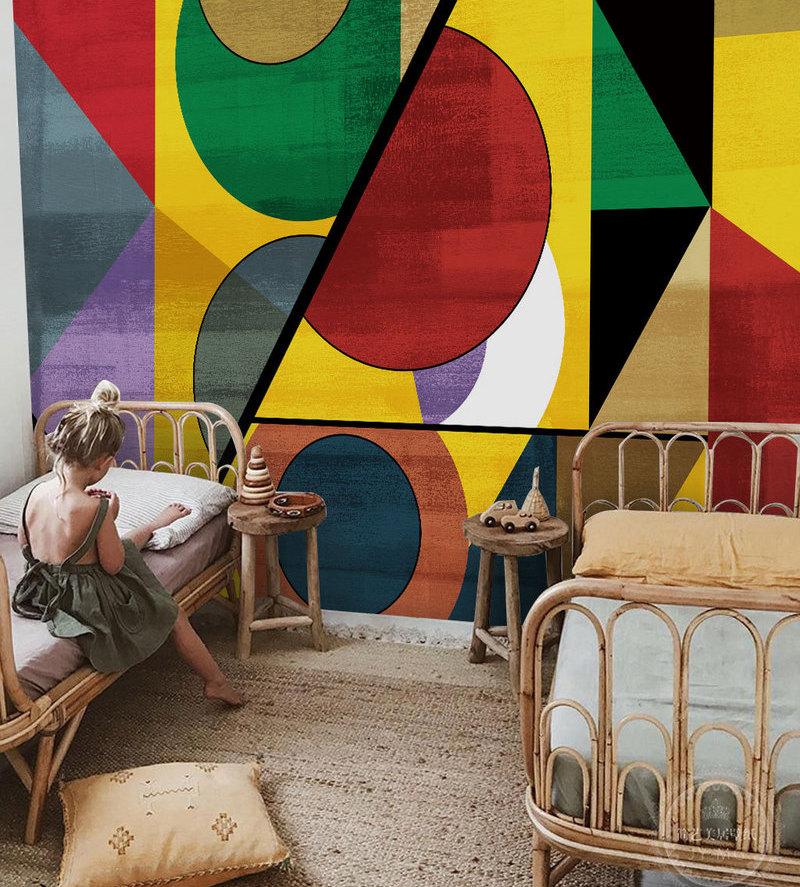 Fototapeta geometryczny wielokolorowy