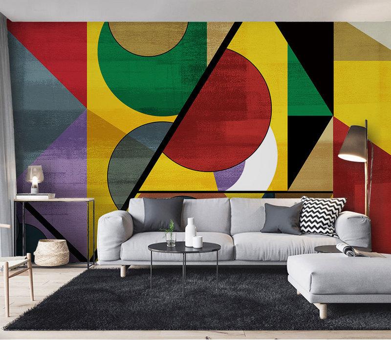 Fototapeta geometryczny wielokolorowy