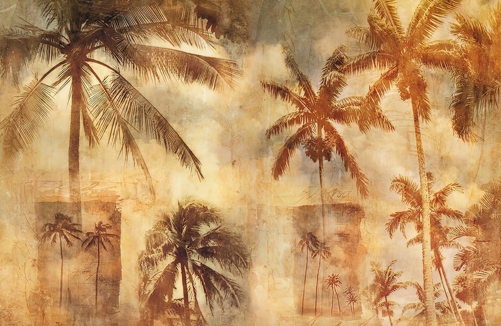 Fototapeta palmowe tropikalne brązowe