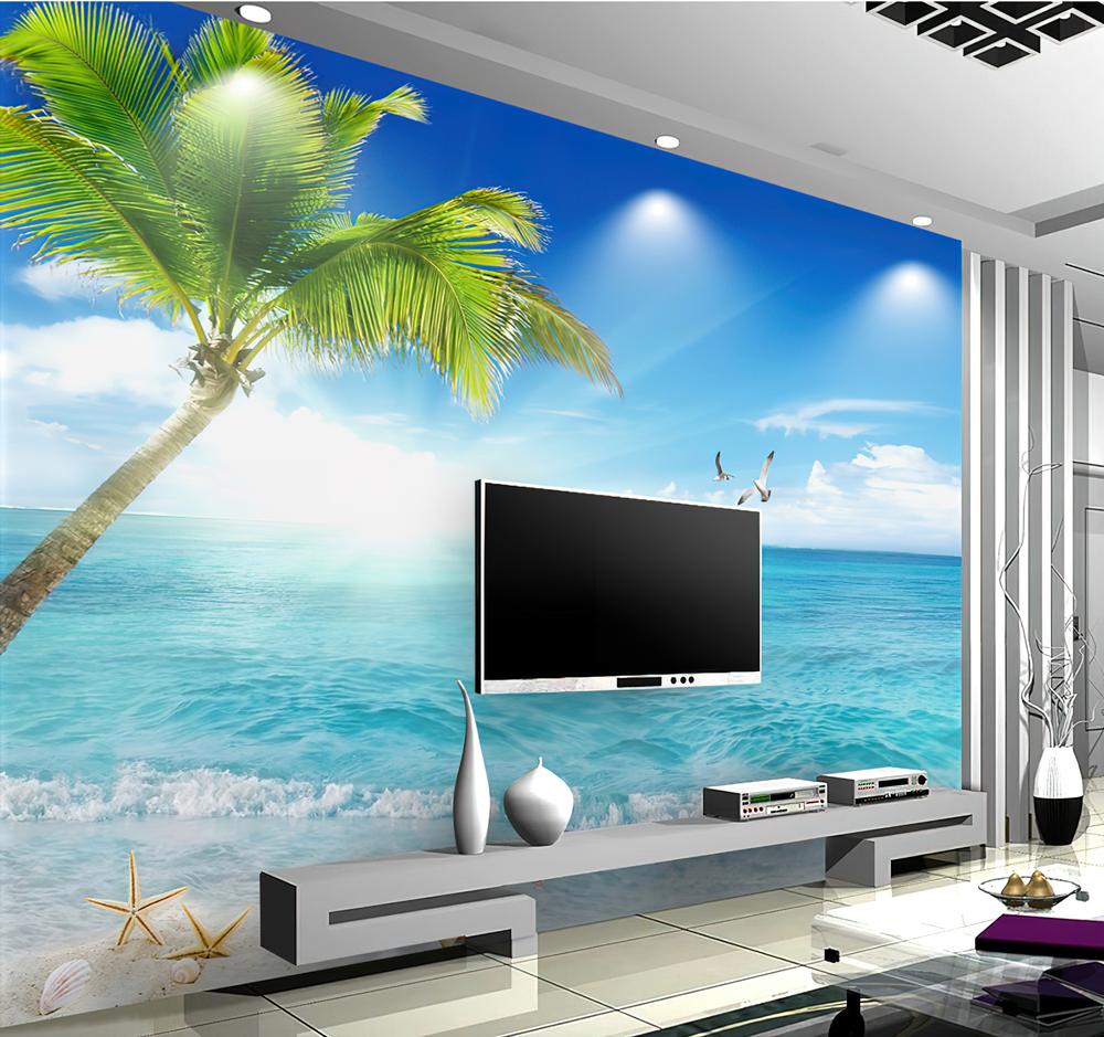 Fototapeta turkusowy ocean palmowy