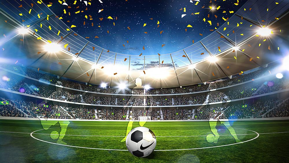 Fototapeta kolorowy stadion błyski