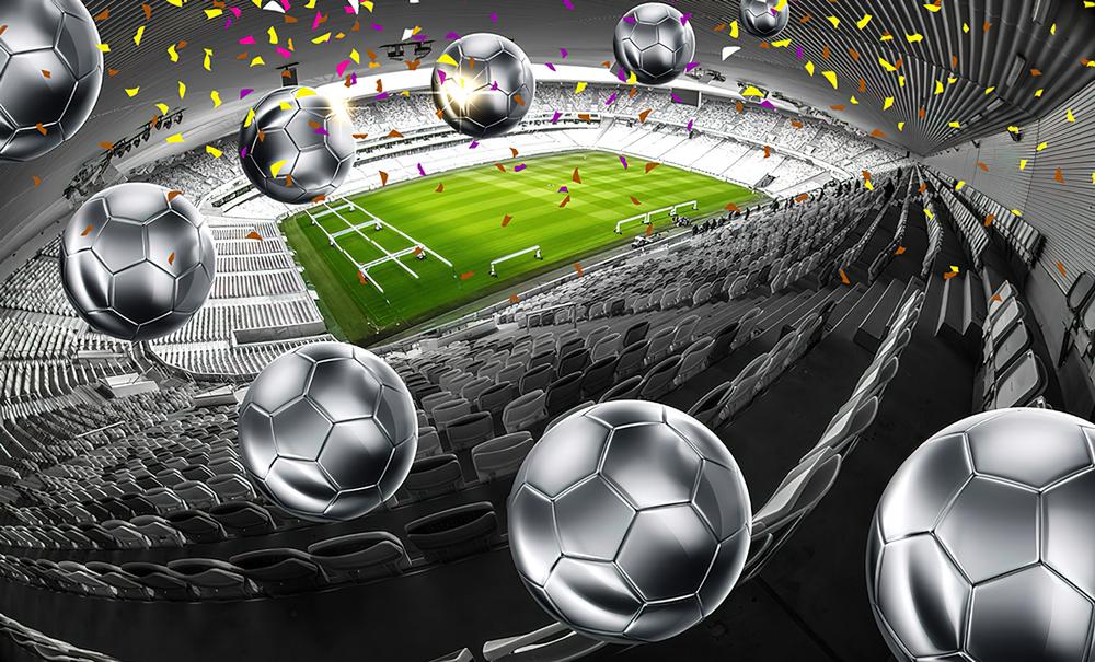 Fototapeta stadionowe kulki metaliczne
