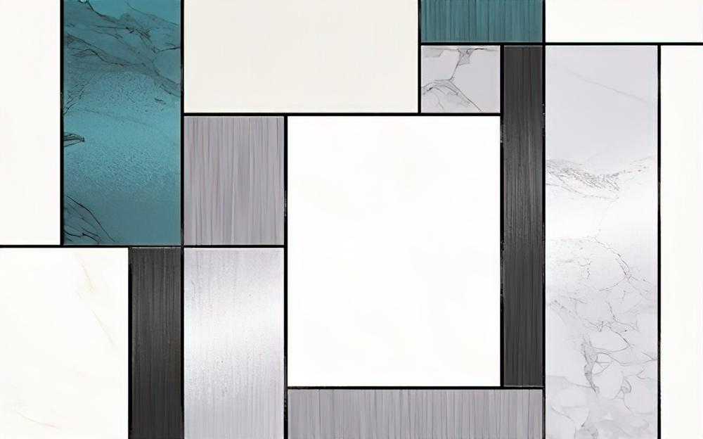 Fototapeta geometryczny marmorek błękit