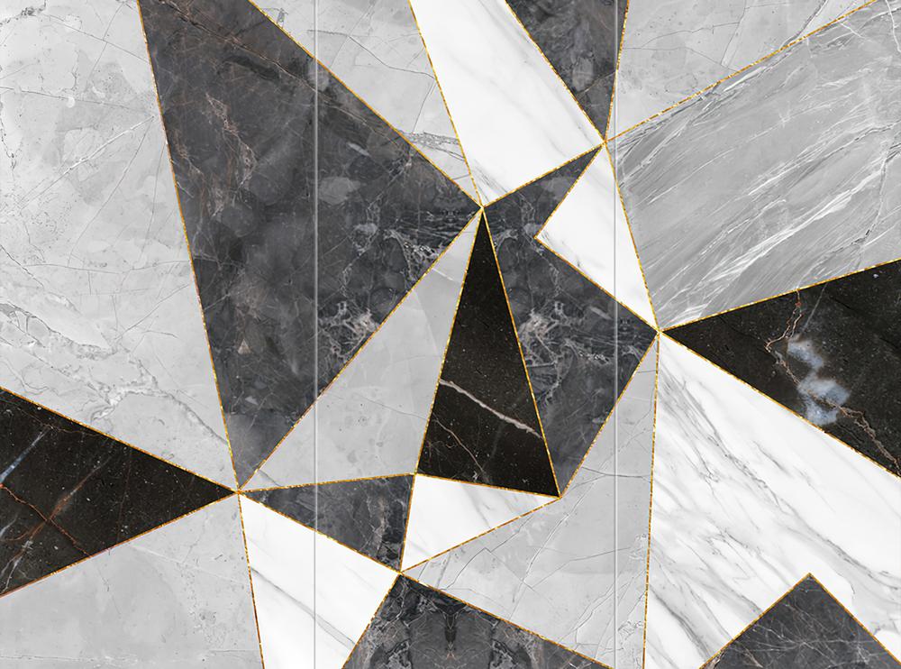 Fototapeta geometryczny marmuru czarno-szary