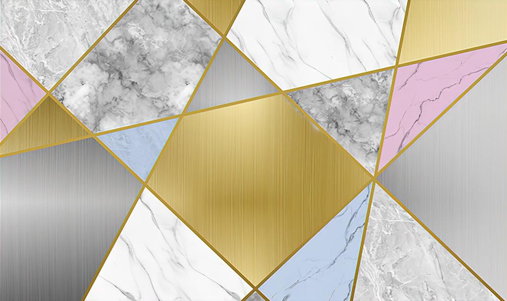 Fototapeta geometryczne marmurowe siwe