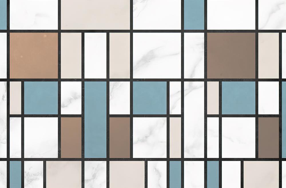 Fototapeta geometryczny niebieski