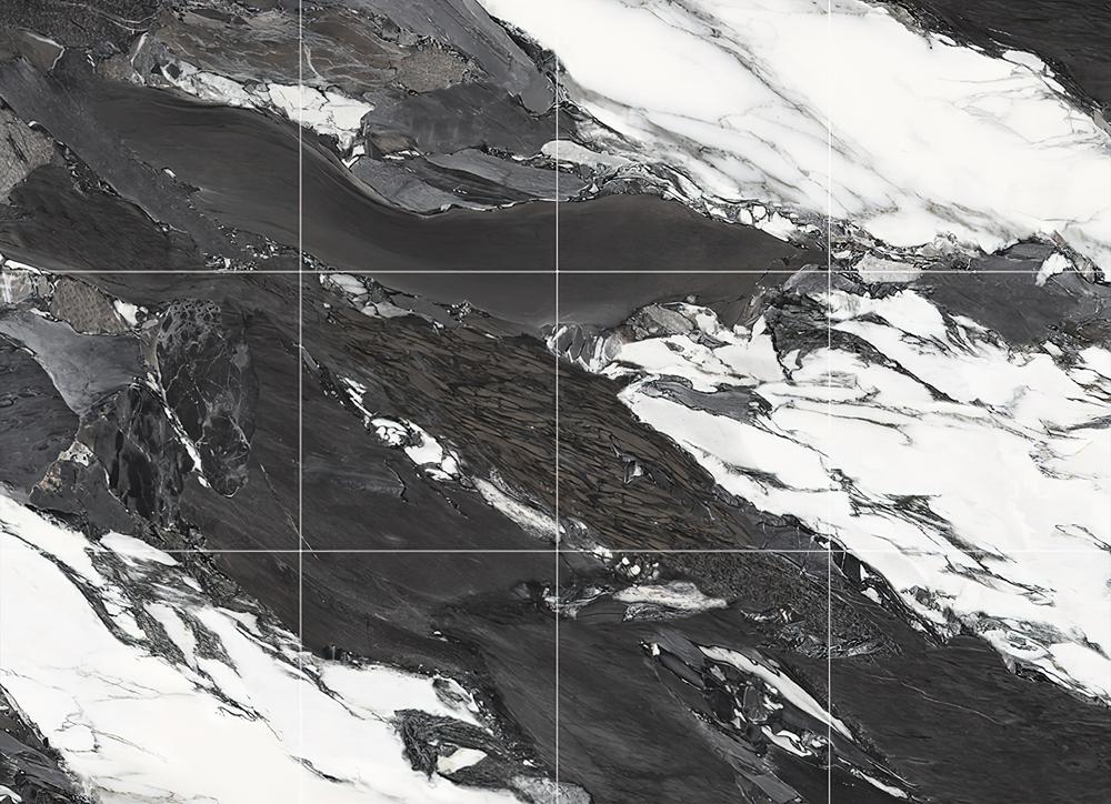 Fototapeta styl abstract czarno-biały mosaika skalna