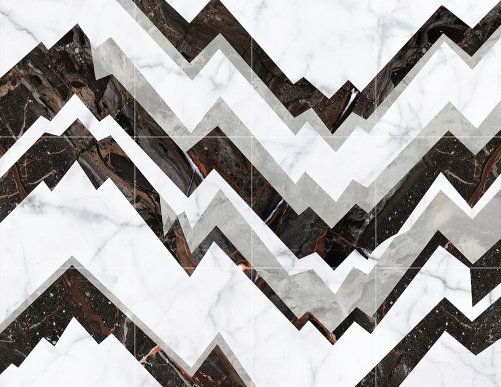 Fototapeta geometria czarno-szara