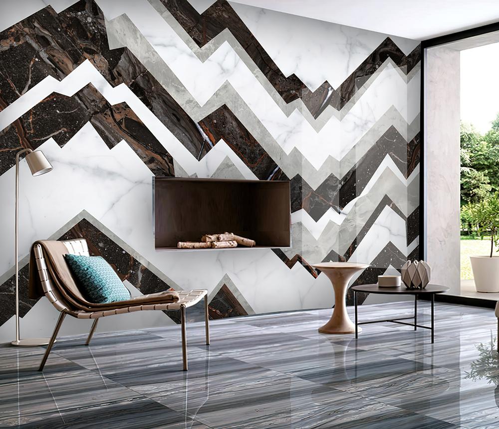 Fototapeta geometria czarno-szara