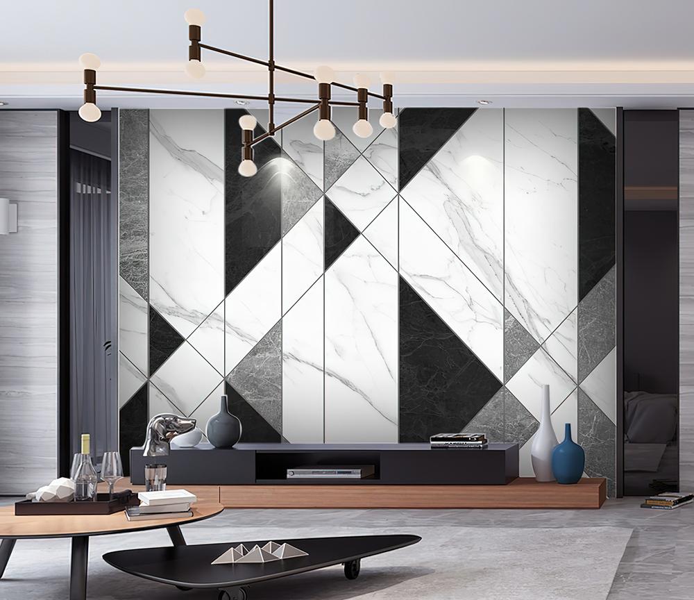 Fototapeta geometryczny marmirowy trójkąt