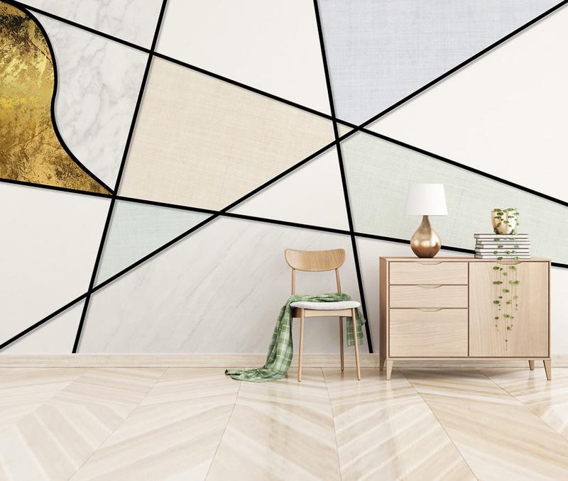 Fototapeta geometryczna biała i czarna