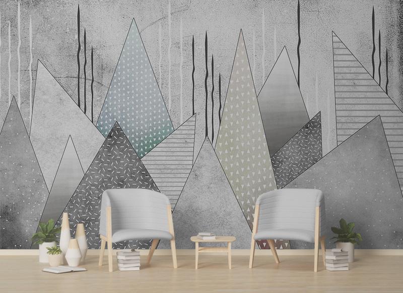 Fototapeta geometryczna szara