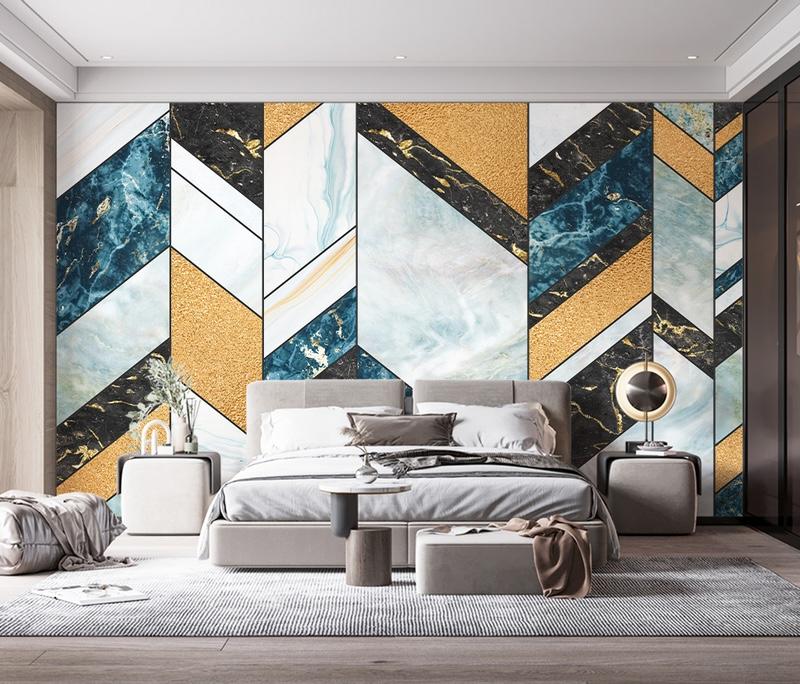 Fototapeta geometryczna czarno-złota