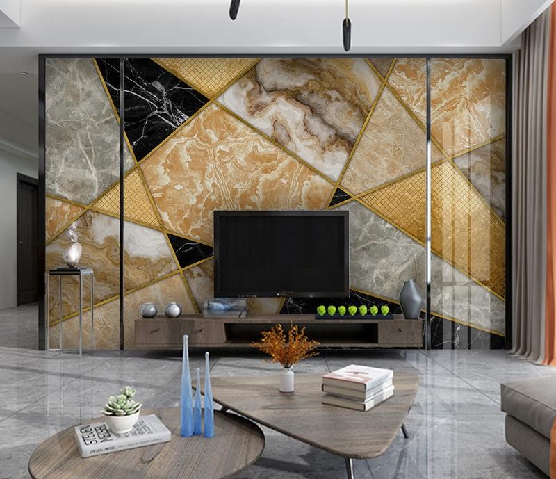 Fototapeta geometryczny marmurowe złote
