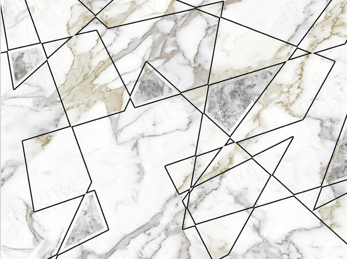 Fototapeta geometryczne białe złote
