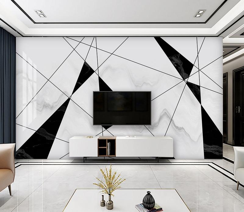 Fototapeta geometria czarne białe