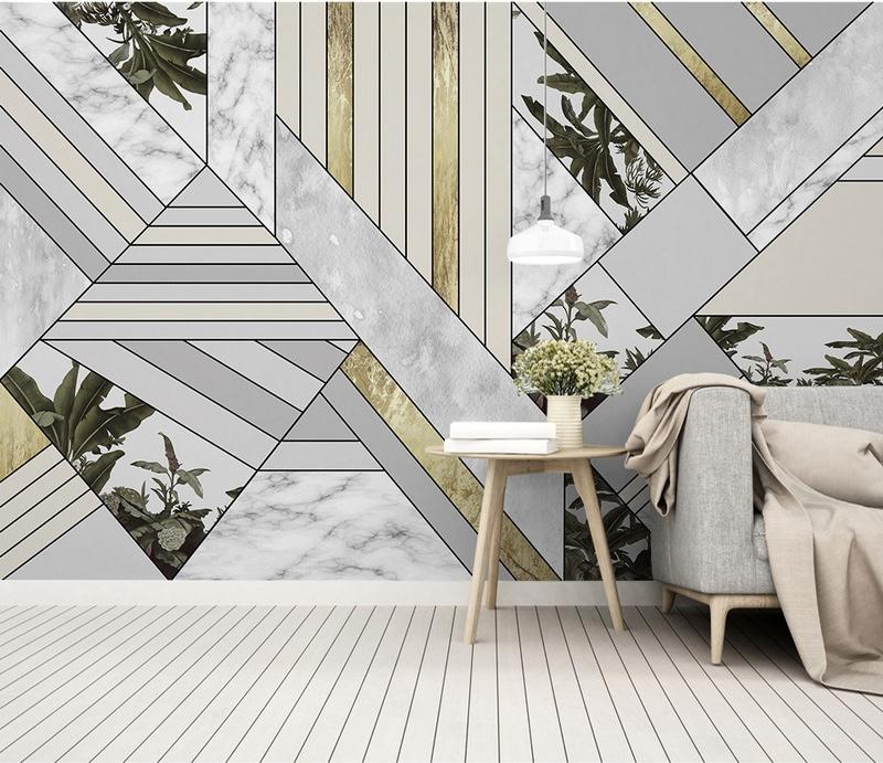 Fototapeta geometria szary złoty