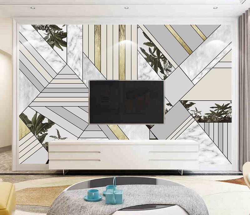 Fototapeta geometria szary złoty