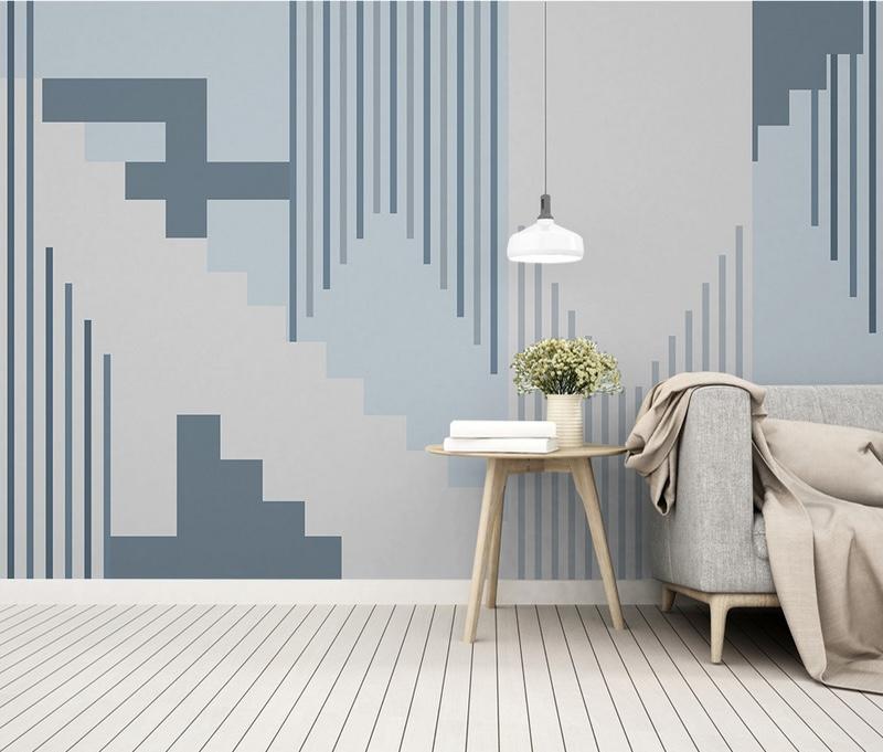 Fototapeta kroki geometryczne niebieskie