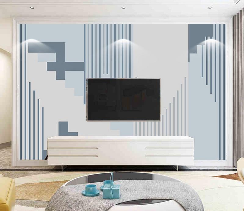 Fototapeta kroki geometryczne niebieskie