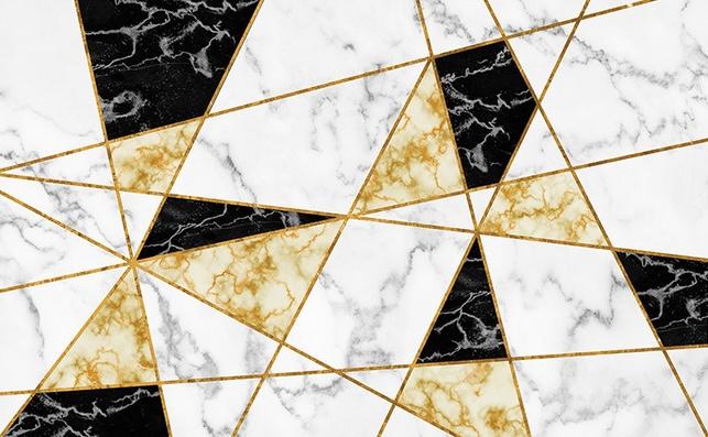 Fototapeta geometria marmoowy czarne białe