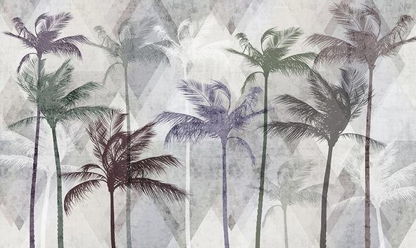 Fototapeta geometria palmowe