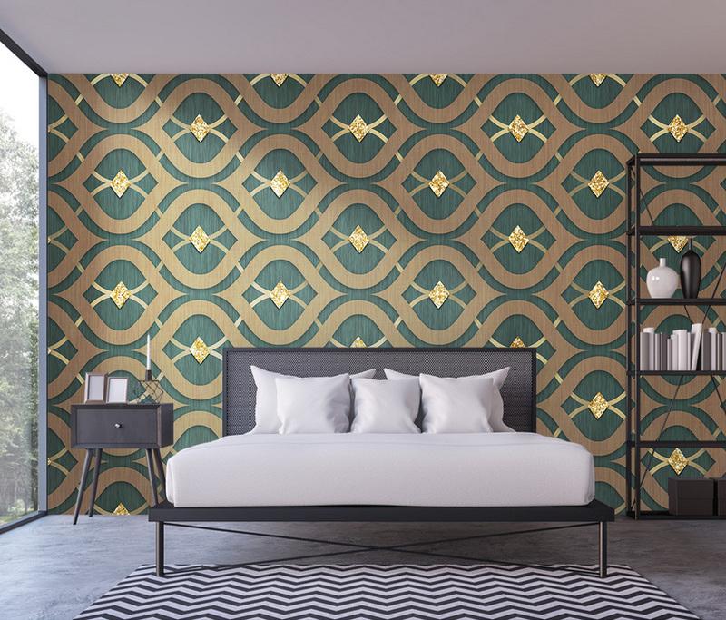 Fototapeta geometryczna niebieska