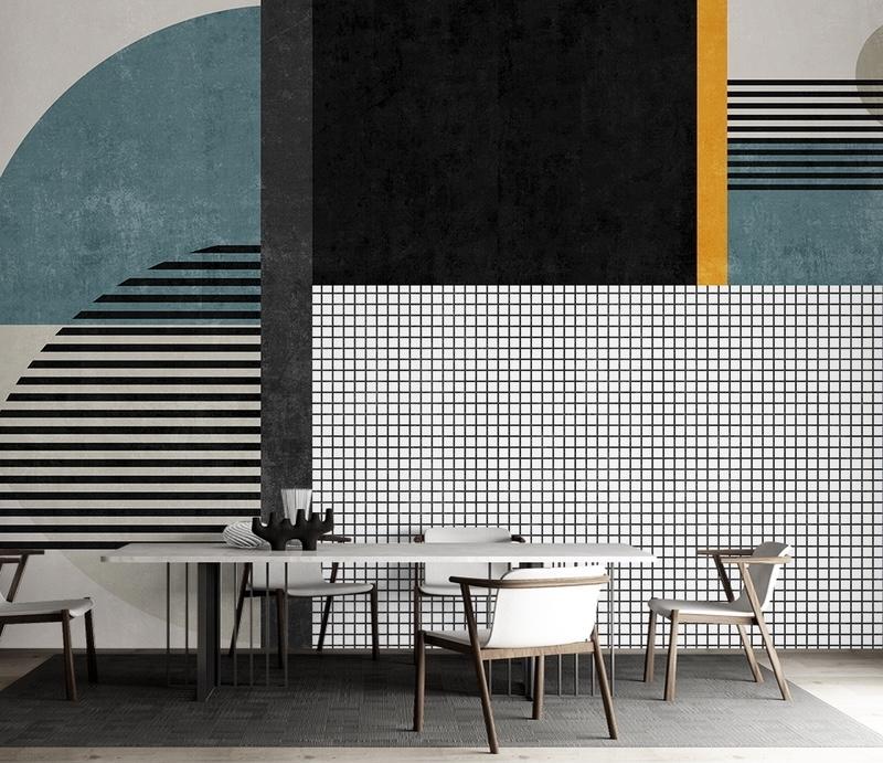 Fototapeta geometryczna niebieska