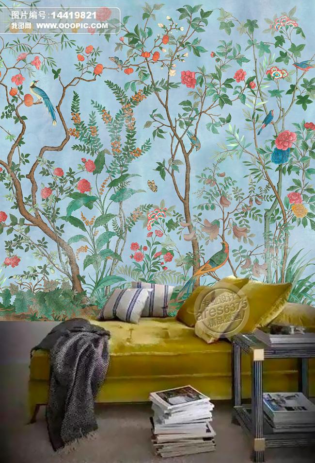 Fototapeta gęsta flora