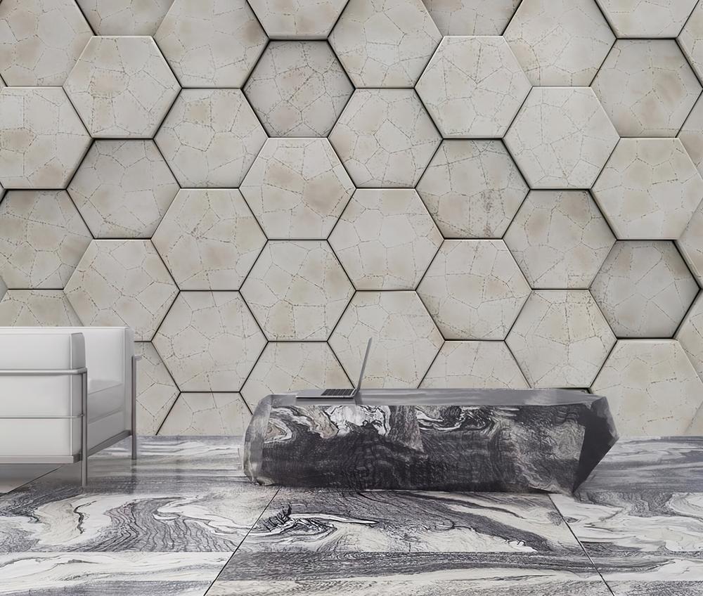 Fototapeta geometryczna beżowa