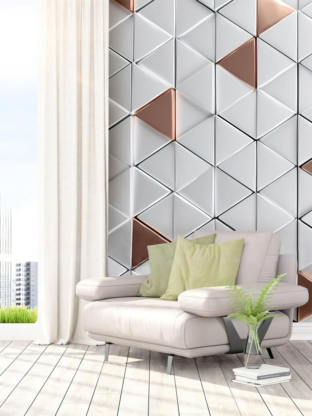 Fototapeta geometryczna metalowa