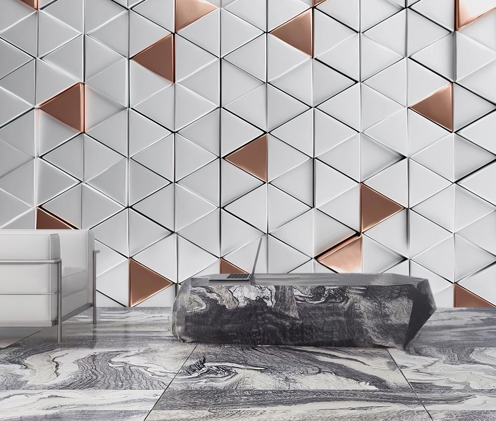 Fototapeta geometryczna metalowa
