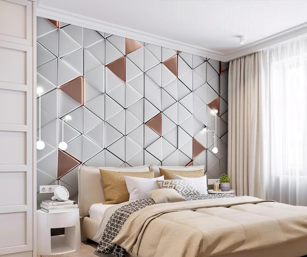 Fototapeta geometryczna metalowa