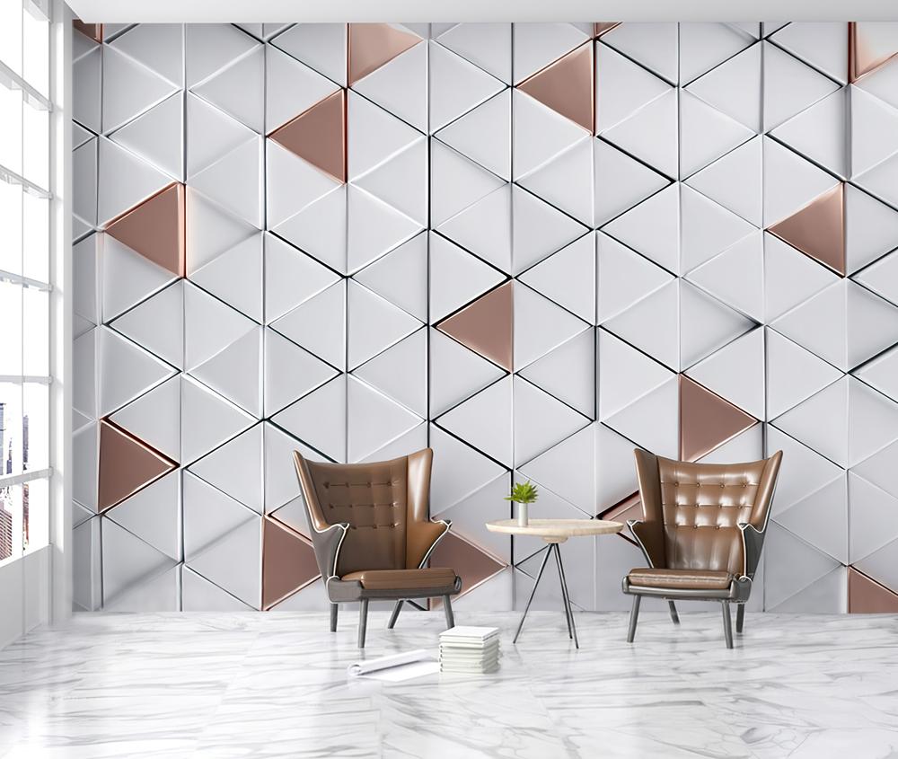 Fototapeta geometryczna metalowa