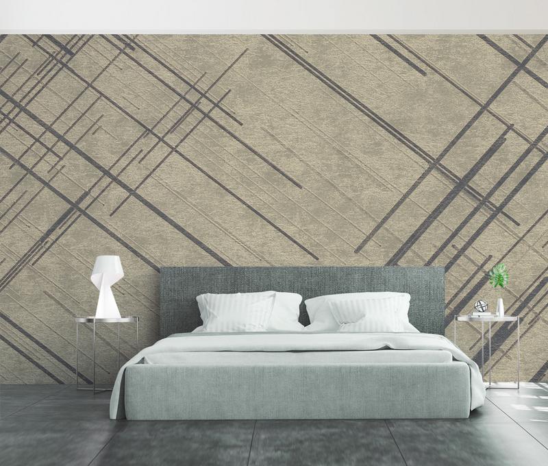 Fototapeta geometria linie szare beże