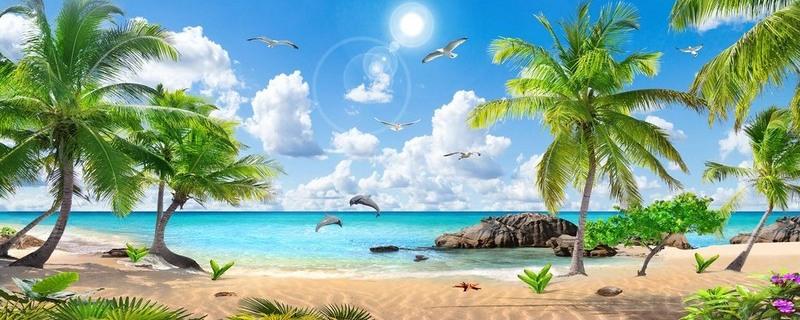 Fototapeta plaża błękitna