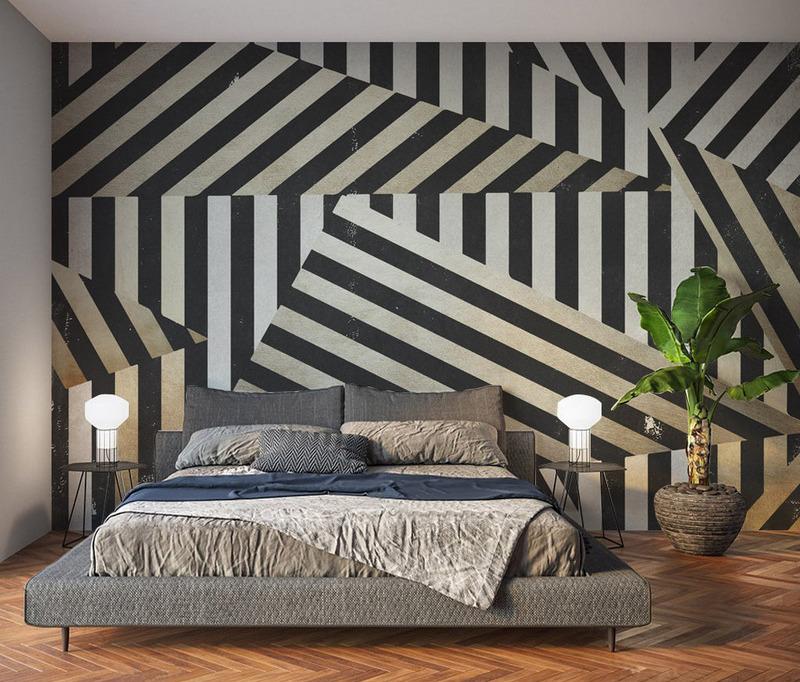 Fototapeta geometryczna czarna szara