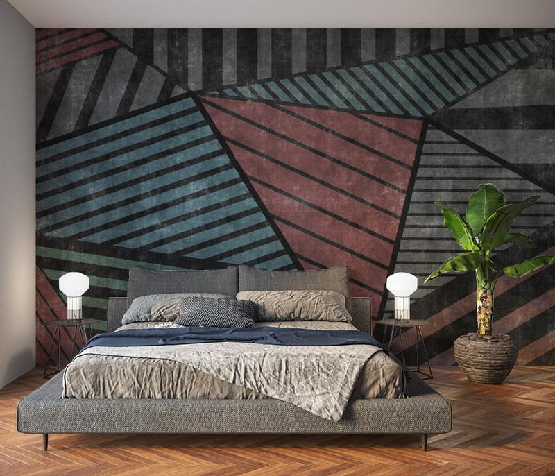 Fototapeta geometria szara przekątna