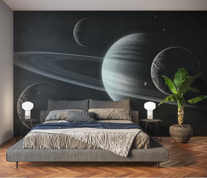 Fototapeta kosmiczne planety ciemne
